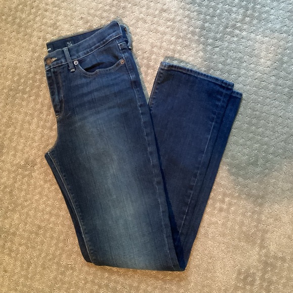 Lucky Brand Brooke Straight Leg Jeans, dark blue, size 8/29, 31” Length - Picture 1 of 11